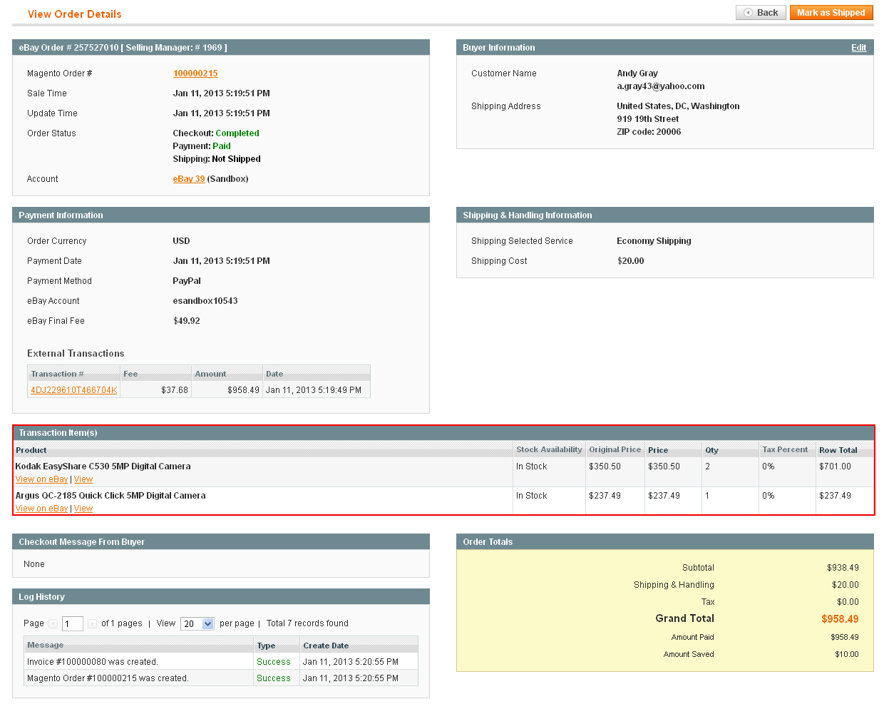 Sending More Than One Shipment Tracking Number